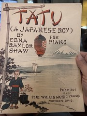 P 1933 9×12 Exotic Instrumental Sheet Music TATU (A JAPANESE BOY) By Edna Shaw