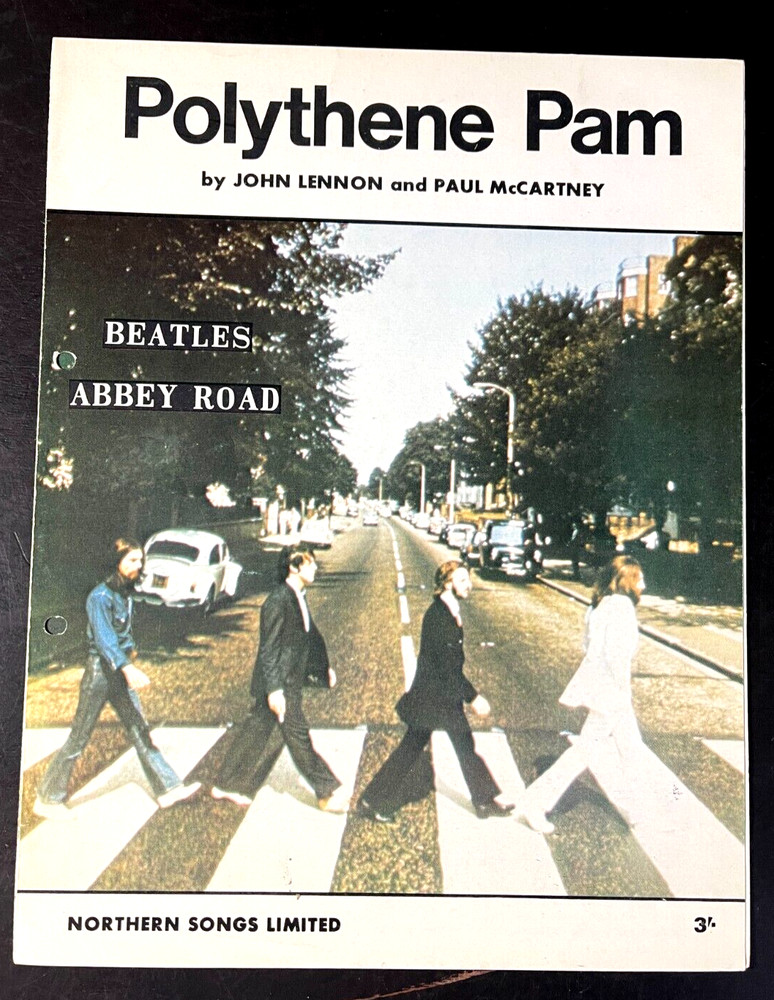 The BEATLES : Sheet Music PUNCH HOLE 1968 : –POLYTHENE PAM —CLEAN. 3627