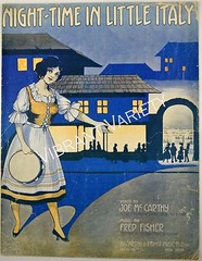Night-Time In Little Italy 1917 Art By Andre De Takacs Pretty woman tambourine