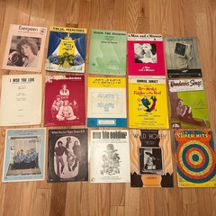 Lot Of 70+ Vintage Piano Sheet Music/Books – Pop Rock Classical Broadway 60s 70s