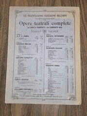 Antique Sheet Music Book G Donizetti: Don Pasquale for Piano G Ricordi & C Italy