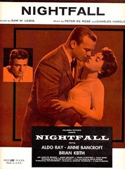 « NIGHTFALL » PIANO/VOCAL SHEET MUSIC-ALDO RAY/BRIAN KEITH/BANCROFT-RARE-1956-NEW!