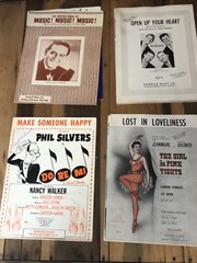 Vintage Sheet Music LOT 48 Pcs of Folk Pop Movies Musical Paper Ephemera