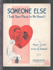 SOMEONE ELSE Took Your Place In My Heart 1924 Vintage Sheet Music