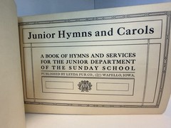 Rare 1911 Junior Hymns and Carols Antique Hardcover Book Ida Leyda Wapello Iowa