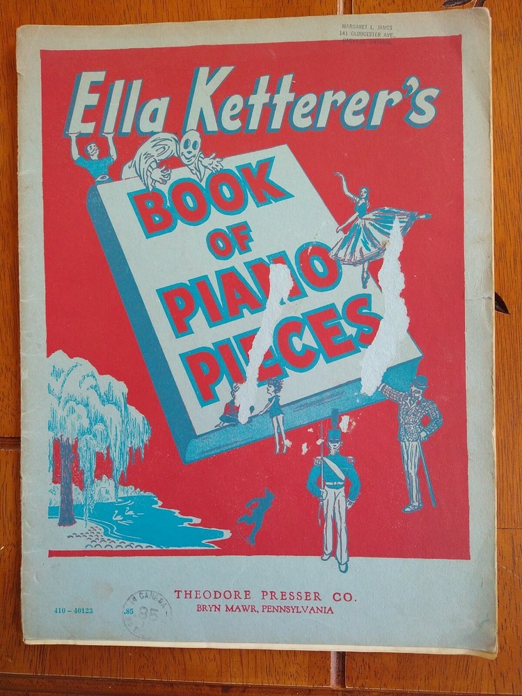 Ella Ketterer&rsquo;s Book of Piano Pieces Theodore Presser Co 1934 Student Songs