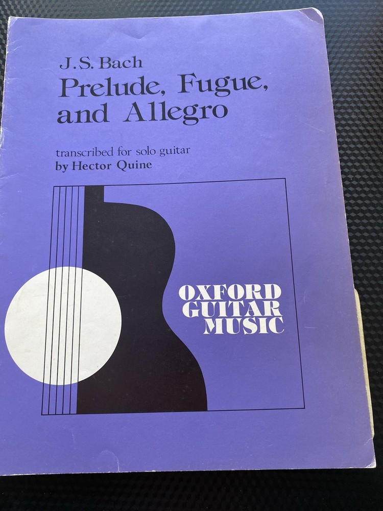 Vintage J.S. Bach&rsquo;s Prelude, Fugue & Allegro Classical Guitar Sheet Music Score