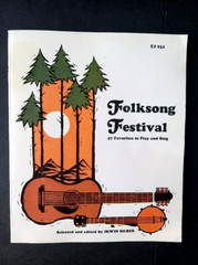 Vintage 1967 Folksong Festival Music Book for Piano & Guitar 47 Songs Softcover