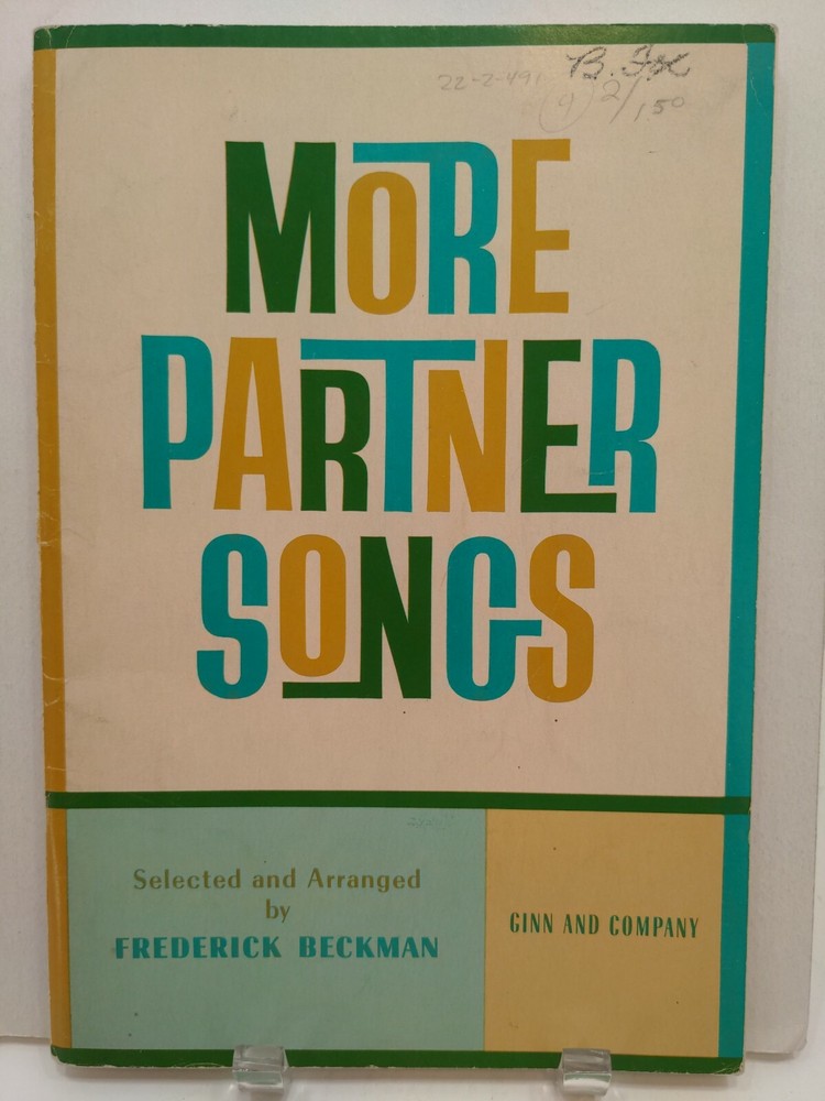 More Partner Songs Sheet Music Song Book Frederick Beckman Piano Lyrics 60s M19