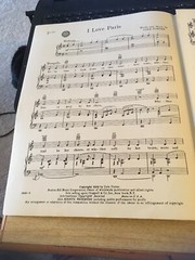 Vintage Sheet Music – I Love Paris, Can-Can , Cole Porter 1953