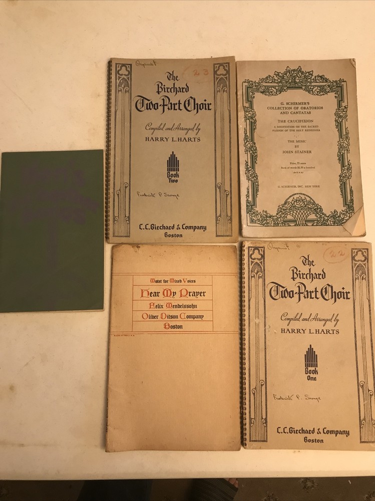 Lot Of 5 Sheet Music G. Schirmer C C Birchard Men’s Get Together Songs Vintage