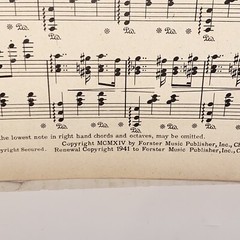 Vintage 1941 The Missouri Waltz Sheet Music Arranged For Piano by F. K. Logan