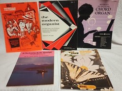 Learn to Play Organ Music 5 Book LOT 60s-70s Western Hits Beginnings Rare