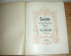 W.A. MOZART QUARTETTE FOR PIANO/VIOLIN GERMAN SHEET MUSIC BOOK EDITION PETERS