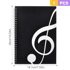 ZeriLion 100 Pages Blank Sheet Music Notebook – Staff Manuscript Paper Black
