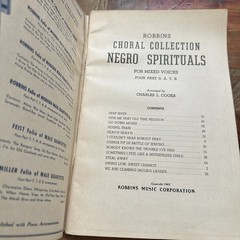 Negro Spirituals Robbins Choral Collection Piano Music Book