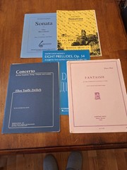 sheet music lot of Bass Trombone Works