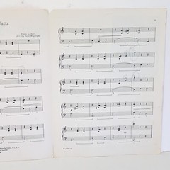 Vintage 1960 Gold and Silver Waltz Piano Solo Sheet Music by Franz Lehar