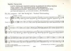 Easy Children&rsquo;s Folk Songbook For 2 Recorders 1972 Carnovich Ricordi Italy