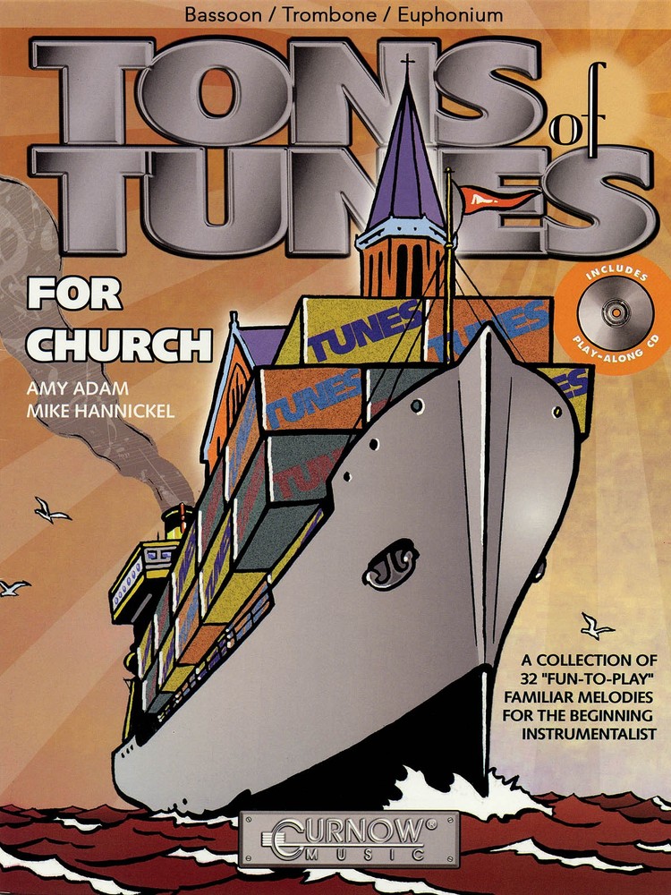 Tons of Tunes for Church Bassoon Trombone Solo Easy Sheet Music Curnow Book CD