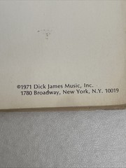 VTG 1971 The Songs of Elton John and Bernie Taupin Sheet Music Book Dick James