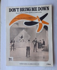 Vintage Animals 1966 – Don’t Bring Me Down – Sheet Music – English Blues Rock