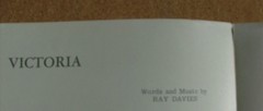 The Kinks Victoria Sheet Music – P/V/G – Ray Davies (The Fall)