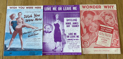 Mixed Lot of 60 Vintage 1950&rsquo;s-1960&rsquo;s Piano Vocal Sheet Music. Folk, Pop, Etc.