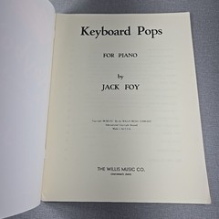 Keyboard Pops Fourteen Easy Pieces by Jack Foy ~ 1957 Vintage Songbook