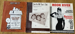 Mixed Lot of 60 Vintage 1950&rsquo;s-1960&rsquo;s Piano Vocal Sheet Music. Folk, Pop, Etc.