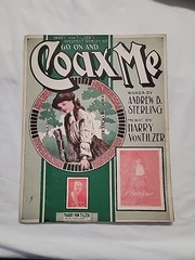 1904 ragtime Antique sheet music GO ON AND COAX ME by Harry VonTilzer