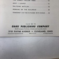 Vintage Oahu Hootenanny Song Folio Number 2 1964 Folk Tunes for Spanish Guitar