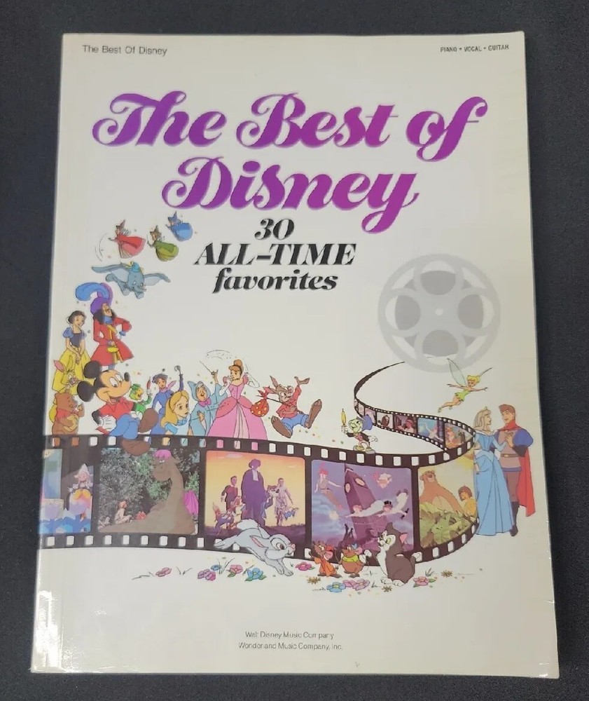 The Best of Disney – 30 All-Time Favorites: PVG Songbook 80 Pages 1985 Clean
