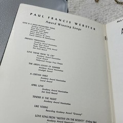 Award Winning Songs Paul Francis Webster Sheet Music Book Robbins Music 1967