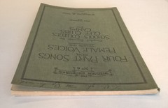 Witmark Choruses No. 6 Vol. 1 Female Four-Part Songs 1926 Sheet Music Songbook