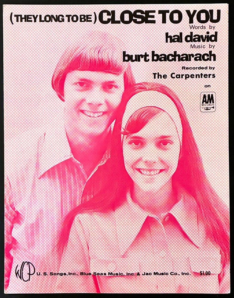 1969 CARPENTERS « SING » SHEET MUSIC – POP ROCK ERA