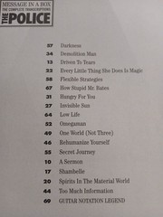 POLICE GUITAR TAB / TABLATURE / MESSAGE IN A BOX VOLUME 3 / SONGBOOK