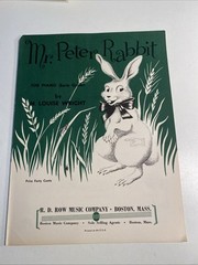 Mr Peter Rabbit for Piano by N.Louise Wright 1957 Sheet Music