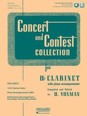 Concert and Contest Collection Bb Clarinet Solo Sheet Music Rubank Book & Media