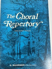 The Choral Repertory Vintage Choral Music Book Religious 1974