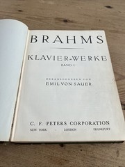 Antique Hardcover “Brahms Piano Works”KLAVIER~WERKE Band 1