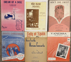 Vintage Piano Sheet Music Lot Of 33 Mixed Songs Classics Pop Folk Holiday Sheets