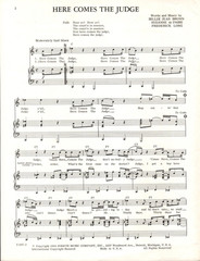 1968 SHORTY LONG vintage R&B Soul sheet music « HERE COMES THE JUDGE » Motown song