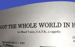 Choral Sheet Music « He&rsquo;s Got The Whole World In His Hands » SATB -A Cappella