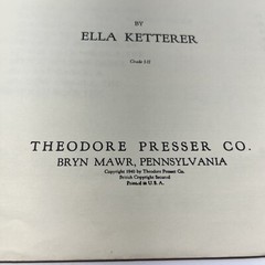 « Side by Side: A Piano Duet Book For Young Players » by Ella Ketterer 1940 USA