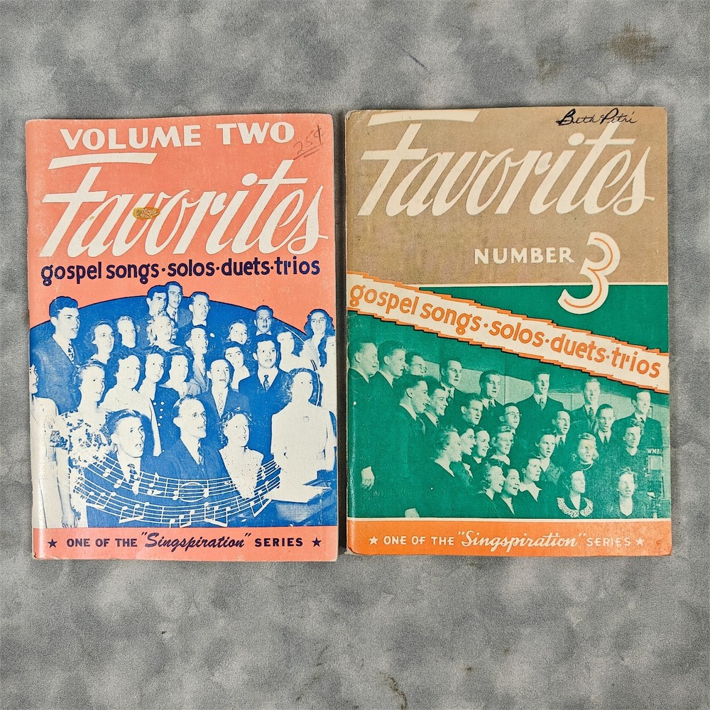 Lot 2 Singspiration Favorites Songbooks Vol 2 & 3 1946 1951 Alfred B. Smith