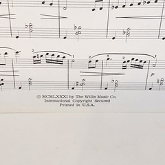 Vintage 1981 Cloud Palace Piano Solo Sheet Music by Marjorie Burgess