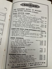1956 Peters Edition Orchestra Music Catalogue For Sale Or Rent C. F. Peters Corp