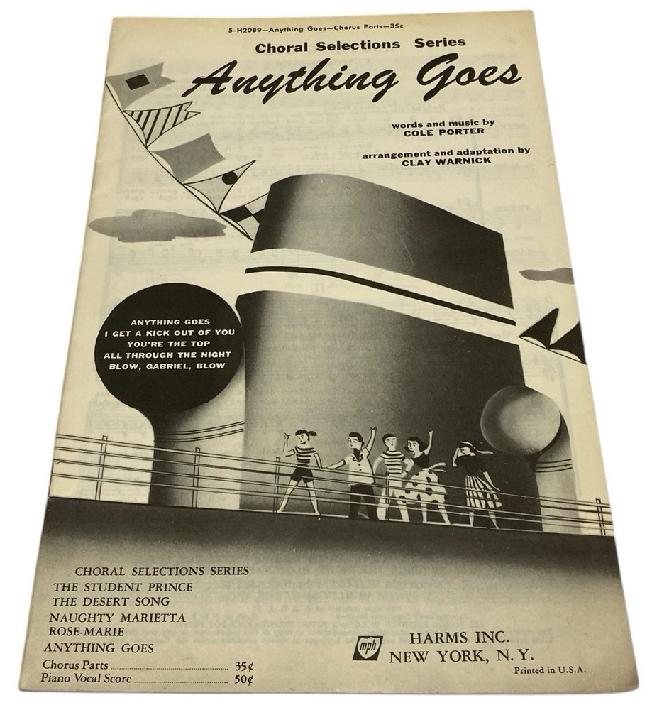Anything Goes – Sheet Music 1934 Choral Selections Series Four-Part Mixed Voices