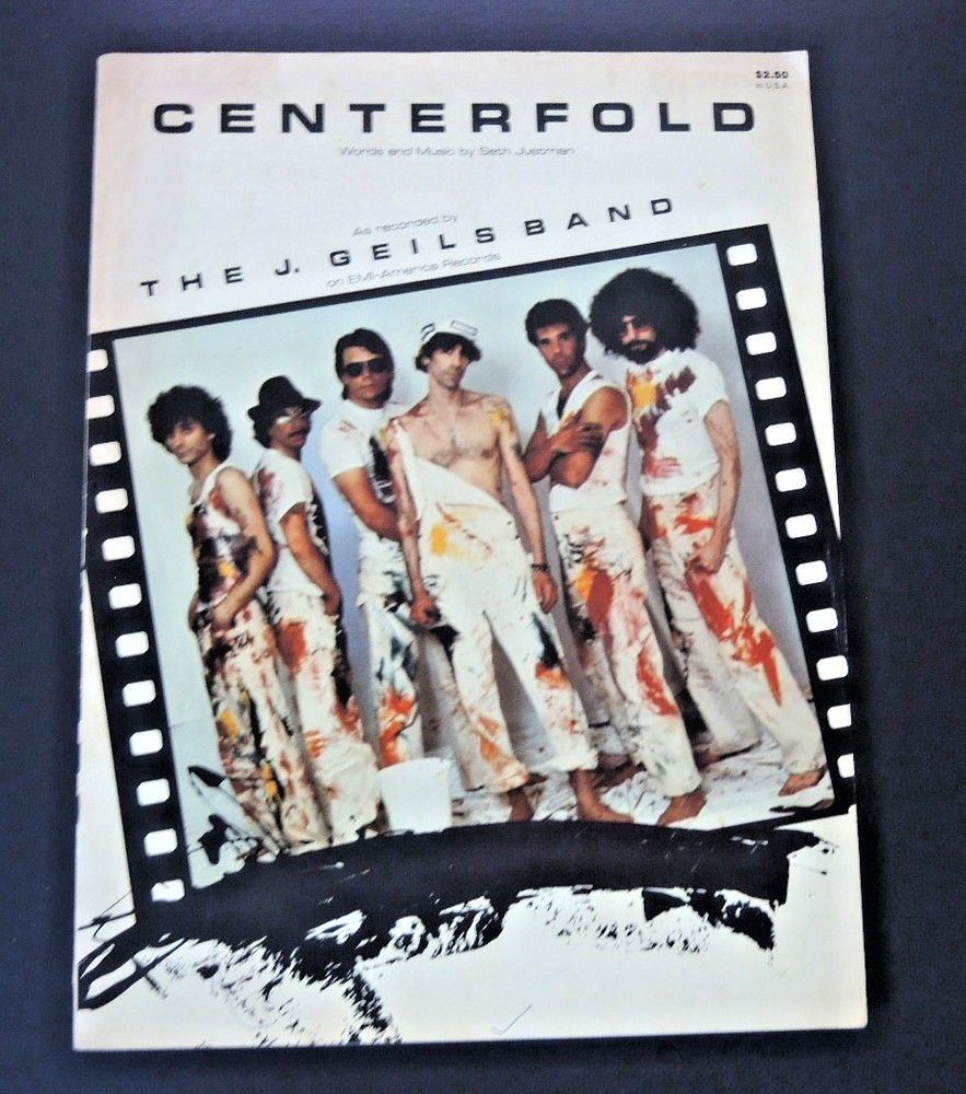 Original 1981 « Centerfold » 7 page sheet Music by J. Giles Band Piano Vocal